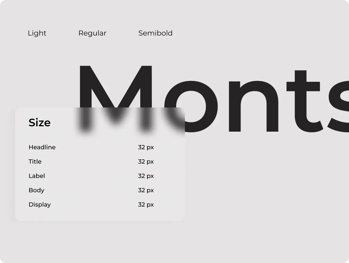 Типографика MetaKit: Montserrat, начертания и шкала размеров
